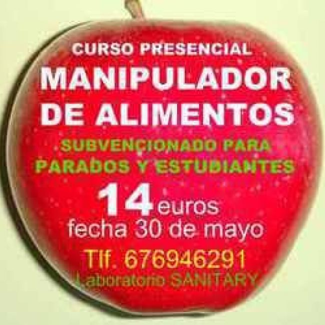 not 9833 1 Curso MANIPULADOR ALIMENTOS